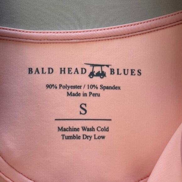 NEW Bald Head Blues Performance Dogwood Quarter Zip Peach Gray Zipper Men Small - Picture 4 of 5